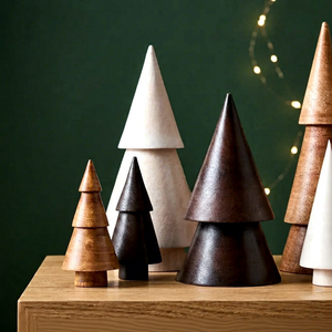 Modern Resin <b>Christmas</b> <b>Tree</b> Decor Set Miniature Pine Shape Tabletop Indoor Artificial Handmade Collection Waterproof - Product Image 1