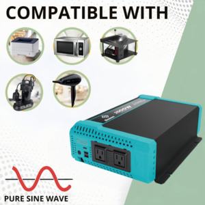 <span class=keywords><strong>Convertisseur</strong></span> d'énergie à onde sinusoïdale pure monophasé 12V vers 110V/220V <span class=keywords><strong>2000W</strong></span> DC vers AC pour voiture, maison, moteur, climatiseur hors réseau - Product Image 4