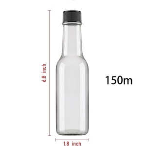 Bouteilles en verre pour sauces Sauce piment Sauce piquante 5oz 150ml <span class=keywords><strong>Bouteille</strong></span> Snap On Orifice Réducteur <span class=keywords><strong>Goutteur</strong></span> Insert - Product Image 3