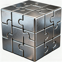 Service d'usinage CNC de haute précision Cube magique en métal modèle géométrique éducatif 3d Logo personnalisé Cube magique