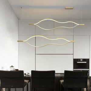 Italian-Style Modern Minimalist Pendant <b>Light</b> Luxury Living Room <b>Dining</b> Room Bar Desk Coffee Shop Studio Long Strip <b>Light</b> - Product Image 3