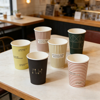 Gobelets en papier à paroi simple pour usage en restaurant, fabrication soignée, design personnalisé, sélection de plusieurs tailles, gobelets jetables personnalisés pour boissons