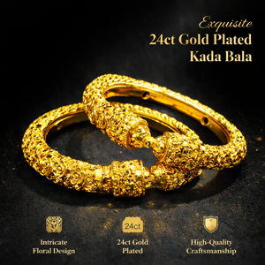 24Ct เคลือบทองสำหรับสาวในเมืองเครื่องประดับแฟชั่นเครื่องประดับแบบดั้งเดิมชุดคาดะสำหรับงานแต่งงานและงานปาร์ตี้ - Product Image 3