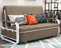 Sofá Cama Plegable de Doble Uso, Económico, Individual y Doble, Multifuncional con Almacenamiento