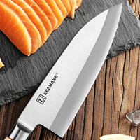Couteau à fileter le poisson japonais Sashimi de 6.5 pouces en acier à haute teneur en carbone avec manche en bois de chêne Debaknife