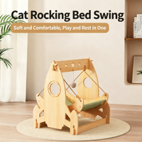 Hamac suspendu en bois pour chat, lit de repos, griffoir, durable et respirant, toutes saisons