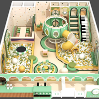 Complexe de divertissement pour enfants en bois tout-en-un - Projets clés en main de parcs de jeux intérieurs complets