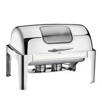 Plat à Réchaud en Acier Inoxydable de Style Moderne Rectangulaire, Ensemble Buffet Doré, Réchaud Rectangulaire 9L, Équipement de Traiteur pour Buffet