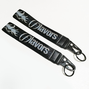 Personalizado Motocicleta Curto titular Moda Keychain <span class=keywords><strong>Lanyard</strong></span> Mão Ajustável Pulso Nylon Anime Wristlet <span class=keywords><strong>Lanyard</strong></span> Chaveiro cadeia
