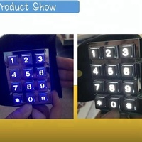 Clavier métallique à rétroéclairage LED basse consommation, matrice 3x4 avec circuit imprimé