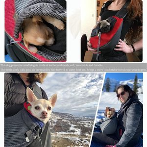 Pet Dog Cat Crossbody Carrier Breathable Mesh <b>Small</b> Pet Shoulder Bag Outdoor Travel <b>Backpack</b> Semi Circle Shape - Product Image 2