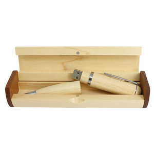 Venta al por mayor de regalo corporativo de madera 2,0 pluma de <span class=keywords><strong>memoria</strong></span> flash USB <span class=keywords><strong>con</strong></span> caja personalizada Pen Drive USB Flash Drive bolígrafo disco flash - Product Image 5