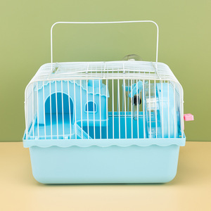 Jaula de Transporte Cuadrada de Plástico <span class=keywords><strong>para</strong></span> Hámsteres y <span class=keywords><strong>Cobayas</strong></span>, Cama <span class=keywords><strong>para</strong></span> Mascotas Pequeñas con Diseño Desmontable - Product Image 6