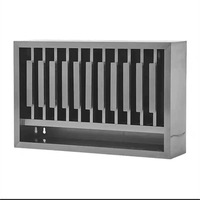 Armoire murale de présentation de colorations capillaires, double couche, en acier inoxydable, étagère à colorants argent, noir, or pour salon