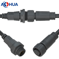 Connecteur Étanche M16 9 Broches Mâle-Femelle pour Câble de Signalisation, Montage sur Panneau, Prises Électriques PA66 CE ROHS