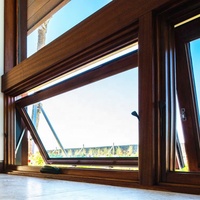Fenêtre à persiennes insonorisée Leadrew, standard australien, à cadre en aluminium, avec système de levage vertical par chaîne