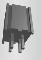Connecteur Original Samtec IPL1-102-01-L-D-K, Tête de Connecteur à Travers Trou, 2 Rangées, 4 Positions, 0.100" (2.54mm)