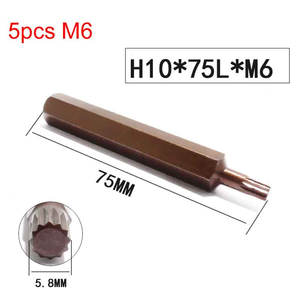 <span class=keywords><strong>Puntas</strong></span> de <span class=keywords><strong>Destornillador</strong></span> Torx de Acero S2 de China, Longitud de 75 mm, <span class=keywords><strong>3</strong></span> Pulgadas, 12 <span class=keywords><strong>Puntas</strong></span>, Eje Hexagonal de 10 mm, Punta de Impacto en Forma de <span class=keywords><strong>Estrella</strong></span>, M5 M6 M8 M10 M12 - Product Image 3