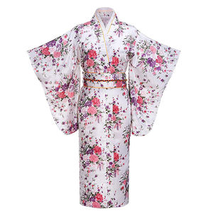 Samwestart Japanse Traditionele Jonge Dame Yukata Kimono Badjas Jurk Vintage Performance Kleding Print Jurk - Product Image 4