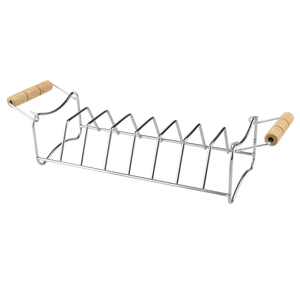 RQ-8119 Accesorios de Barbacoa de Acero Inoxidable, Herramienta Larga para Asar, Soporte para Asar Pavo, Soporte para Asar Patas y Alas de Pollo, Set para Camping - Product Image 3
