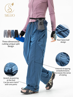 Pantalon de randonnée long unisexe personnalisé, doublé polaire, imperméable, chaud, résistant à l'eau, séchage rapide, pantalon cargo tactique pour l'extérieur