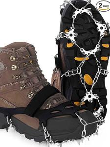 Couvre-chaussures antidérapants pour l'extérieur, 18/19 dents, chaîne 24, <span class=keywords><strong>orange</strong></span>/noir, pour l'alpinisme, l'escalade, la neige - Product Image 3
