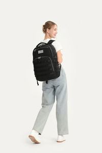 Factory Men's <b>Small</b> <b>Black</b> Tactical Assault <b>Backpack</b> with Geometric Pattern Zipper Closure Polyester Fashion Urban Style - Product Image 6