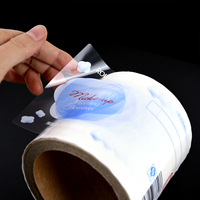 Rouleau d'autocollants en vinyle avec logo personnalisé pour bouteille d'eau, canette de boisson, autocollants transparents imperméables autocollants
