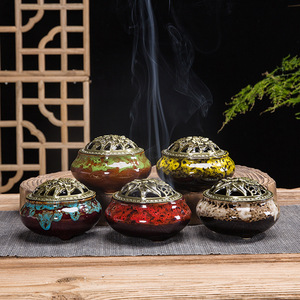 Porte-encens en céramique personnalisé pour la maison, brûleur d'encens à refoulement pour la décoration intérieure - Product Image 4