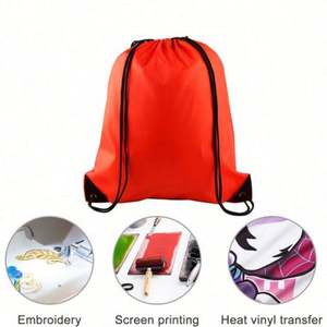 Custom Logo 210D Polyester <b>Drawstring</b> Bag Cloth <b>Drawstring</b> Advertising <b>Backpack</b> Marathon Outdoor Sports Fitness Basketball Bag - Product Image 4