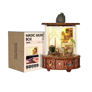 IIECREATE Kit de Casa en Miniatura Hecho a Mano, Rompecabezas 3D, Caja de Música Mágica, Rompecabezas de Madera, Rompecabezas 3D para Adultos - Product Image 6