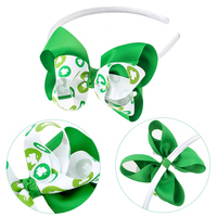 Bandeau Saint-Patrick avec nœud vert pour filles et enfants, bandeau à paillettes pour la fête de la Saint-Patrick, accessoires pour cheveux