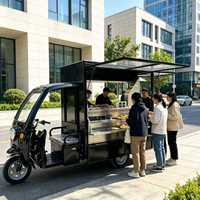 Chariot alimentaire extérieur, chariot pour tacos, café et hot-dogs, chariot alimentaire mobile multifonctionnel commercial, personnalisable.
