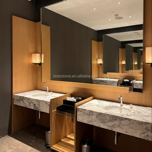 Plan <span class=keywords><strong>de</strong></span> toilette <span class=keywords><strong>de</strong></span> luxe en marbre bleu sodalite intégré pour projets hôteliers haut <span class=keywords><strong>de</strong></span> gamme - Product Image 6