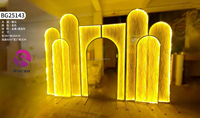Fournitures de fête, ensembles de supports d'arche de mariage, accessoires de décoration murale, toile de fond de mariage avec lumière LED pour la décoration de scène de mariage