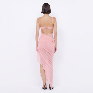 Re Mcgreen nuovo abito di vendita caldo <span class=keywords><strong>con</strong></span> disegno a canotta senza schienale Sexy alla moda gonna lunga <span class=keywords><strong>con</strong></span> <span class=keywords><strong>spacco</strong></span> in <span class=keywords><strong>pizzo</strong></span> Slim Fit - Product Image 4