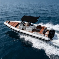 Bateau semi-rigide RHIB Orca Hypalon 866 à coque en V profond en aluminium de 9,9 m (33 pieds) avec deux moteurs hors-bord pour excursions en haute mer et loisirs en famille