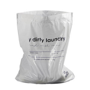 Bolsa de lavandería desechable personalizada bolsa de plástico con cordón <span class=keywords><strong>para</strong></span> lavandería embalaje de tela de hotel - Product Image 1