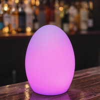 RGB LED Eier lampe Wiederauf ladbare farbwechsel nde Nachtlicht Wasserdichte tragbare Kunststoff Tisch lampe Fernbedienung für Bar Party