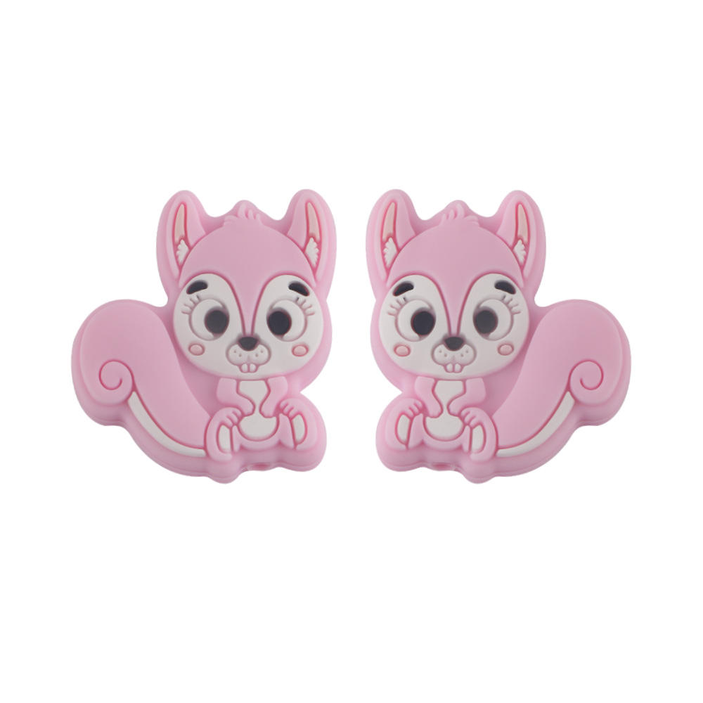 Squirrel Focal bead Baby Pink SA124