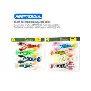 JIGGINGSOUL-SL041-9cm6g écrevisses appâts souples PVC homard leurres de pêche naufrage crevettes <span class=keywords><strong>leurre</strong></span> souple à vendre - Product Image 1