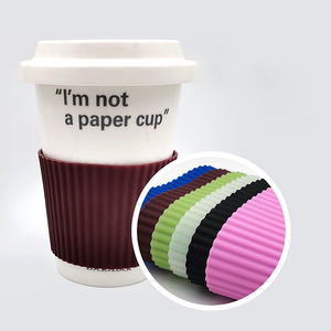 BPA Free <b>Reusable</b> Coffee <b>Cup</b> Silicone Sleeves Heat Resistant Protective Silicone Sleeve for Coffee <b>Cup</b> - Product Image 4