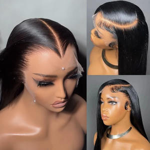 Оптовая продажа, выровненные кутикулы, необработанные вьетнамские волосы HD Швейцарский парик на сетке, бесклеевые парики из натуральных волос, парики на фронтальной сетке для черных женщин - Product Image 5