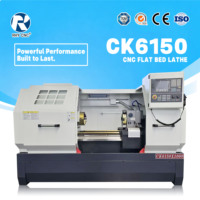 Tour CNC CK6150 robuste, 2 axes, haute précision, diamètre de tournage 500 mm, horizontal, pour le tournage des métaux, certifié CE ISO9001