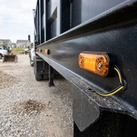 Feu de gabarit latéral 3 LED 12V-24V avec guide de lumière et clignotant dynamique pour camion, remorque, fourgonnette
