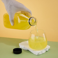 Bouteille de jus biodégradable en PET RPET PLA de 1000 ml, bouteille en plastique transparente de 32 oz pour boissons, café froid, lait, avec bouchon inviolable