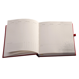 Venta al por mayor personalización A5 suministros de oficina planificador estacionario 2024 cuaderno diario de lino - Product Image 6