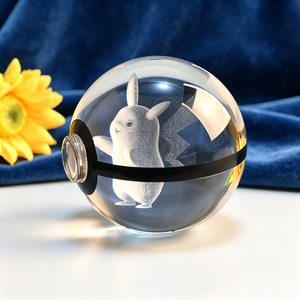 Bola <span class=keywords><strong>de</strong></span> Cristal Grabada con Láser 3D, Luz Nocturna LED <span class=keywords><strong>de</strong></span> Cristal K9, Regalo para Niños - Product Image 4