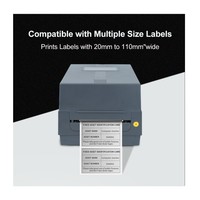 Imprimante d'étiquettes de transfert de lavage d'étiquettes 300dpi Imprimante thermique de ruban de tissu de vêtement textile 110mm