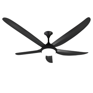 Ventilateur de plafond électrique LED de luxe de 56 pouces avec moteur DC, télécommande, 5 pales en plastique, 43W, silencieux et économe en énergie, version espagnole - Product Image 1